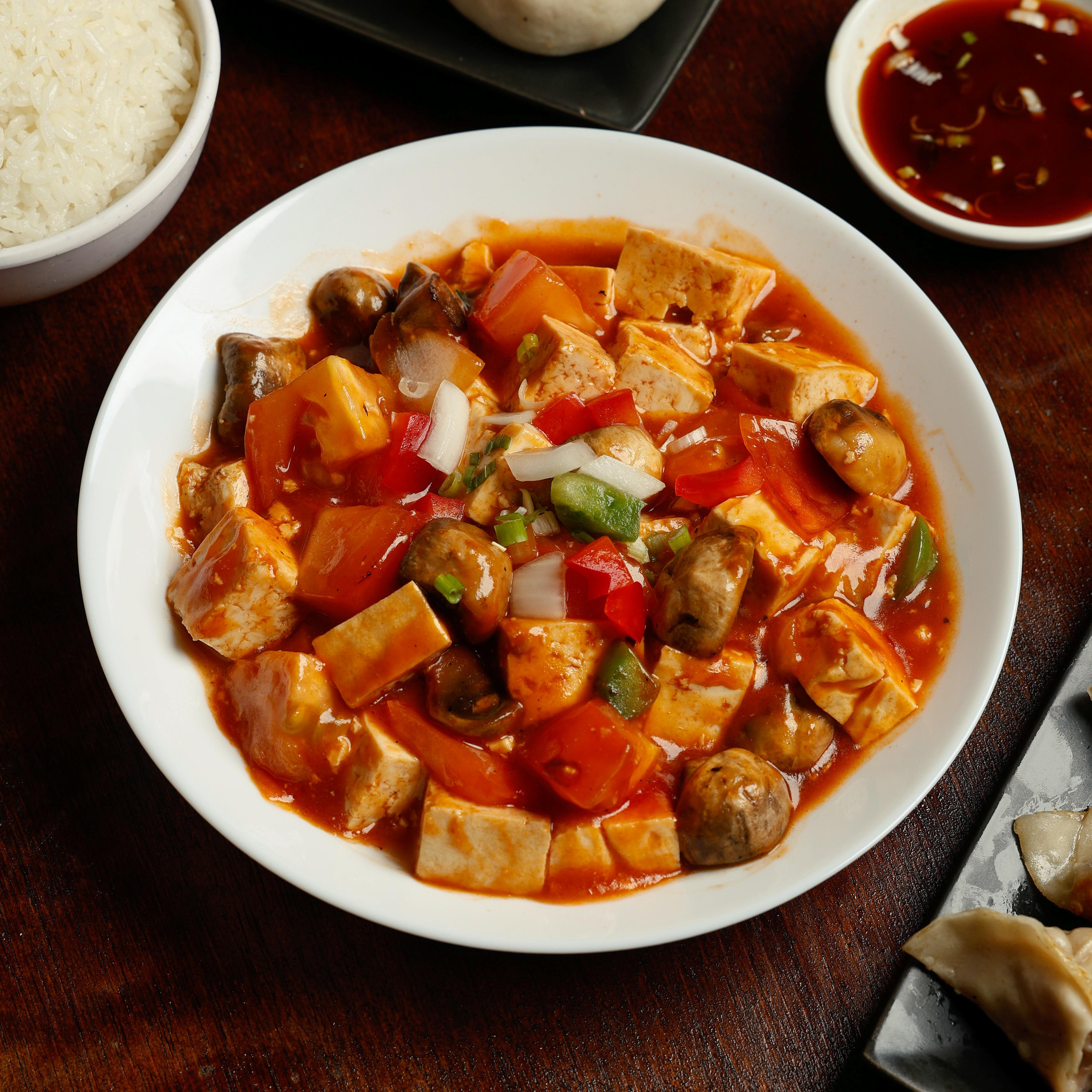 Tomato Mushroom Tofu (Veg) 番茄磨菇豆腐